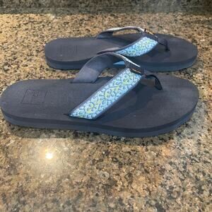 Teva Women's Mush II Flip-Flop Sandals – Companera Blue – Size 8
